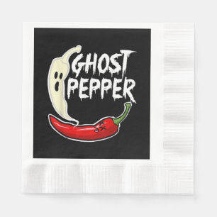 Ghost Pepper Funny Spicy Hett Halloween Ghost Pepp Pappersservett