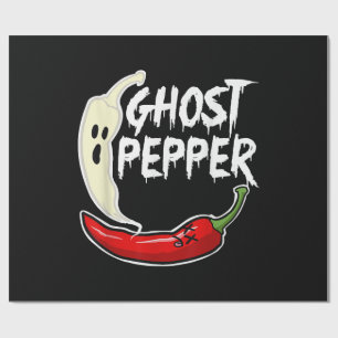 Ghost Pepper Funny Spicy Hett Halloween Ghost Pepp Presentpapper