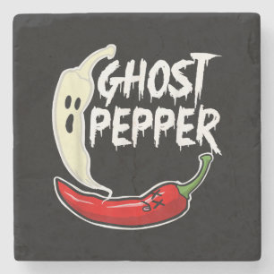 Ghost Pepper Funny Spicy Hett Halloween Ghost Pepp Stenunderlägg