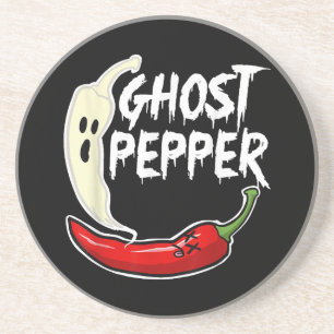 Ghost Pepper Funny Spicy Hett Halloween Ghost Pepp Underlägg
