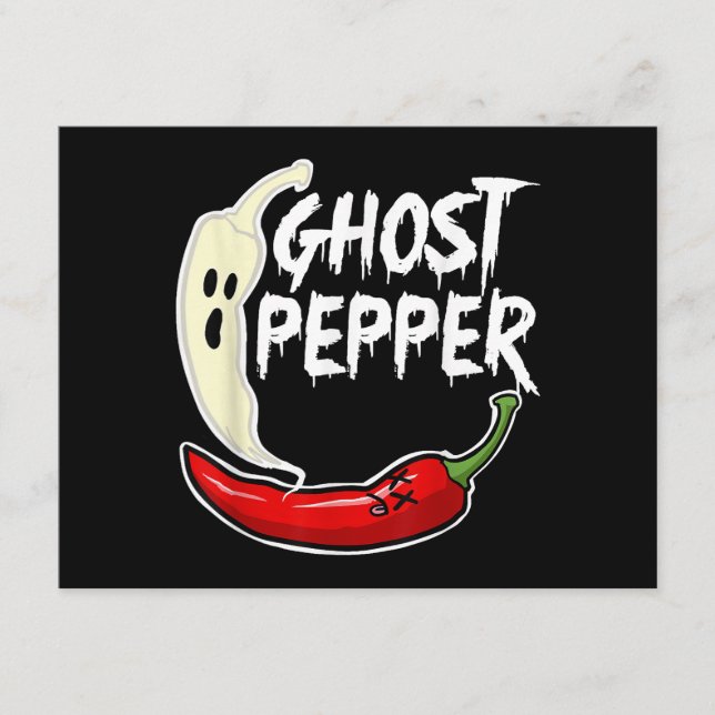 Ghost Pepper Rolig Kryddstark Halloween Ghost Pepp Tilläggskort (Framsida)