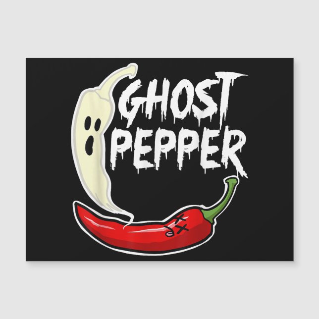Ghost Pepper Rolig Stark Halloween Ghost Peppe (Framsida)