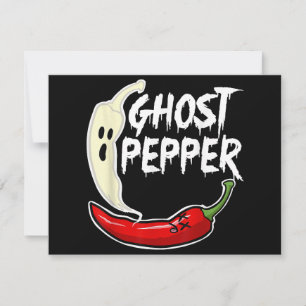 Ghost Pepper Roligt Kryddstark Halloween Ghost Pep Julkort
