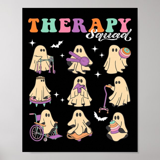 Ghost PhysiTherapy Squad Slp Ot Pt Team Hallow Poster (Framsidan)