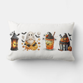 Ghost Pillow: Halloween Fall Decor Lumbarkudde