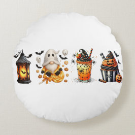 Ghost Pillow: Halloween Fall Decor Rund Kudde
