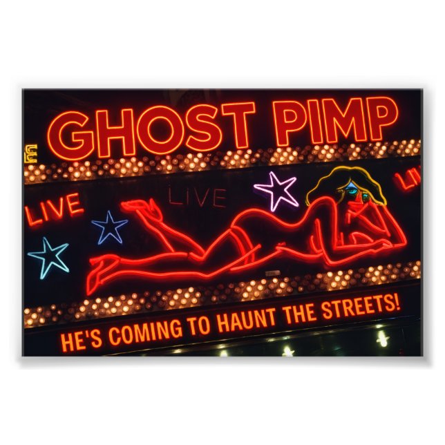 Ghost Pimp Filmplakat Fototryck (Framsidan)