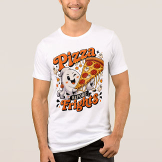 Ghost Pizza Halloween T-Shirt för par, festlig t-s