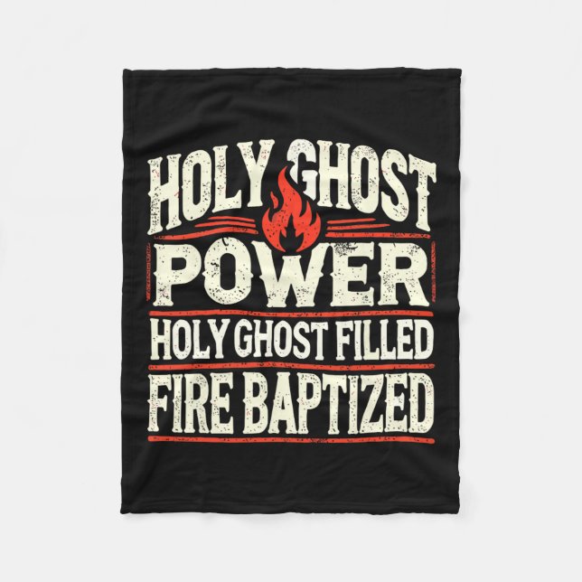 Ghost Power Christian Faith Fleecefilt (Framsidan)