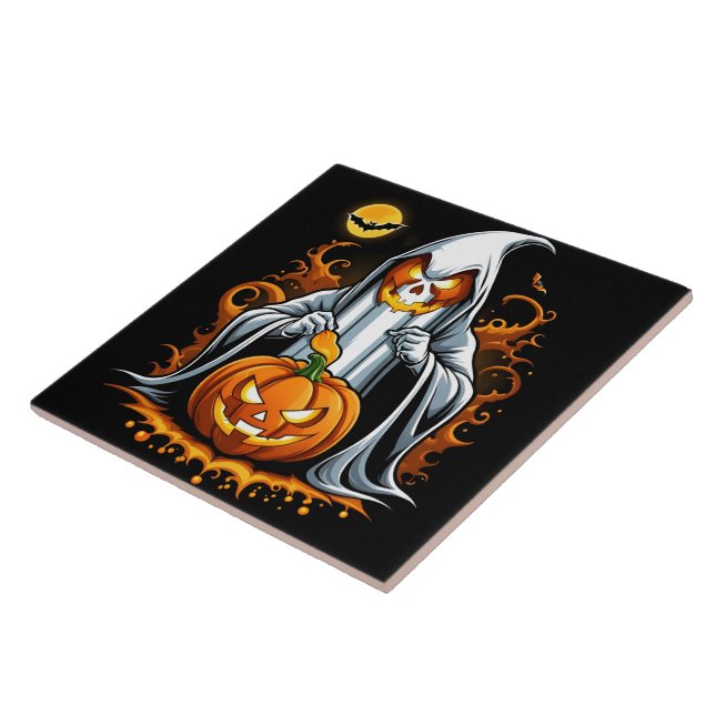 Ghost preps pumpor till Halloween! Kakelplatta (Sidan)