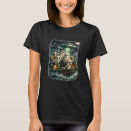Ghost Pug Crew på ett Hemsökt Hav T Shirt