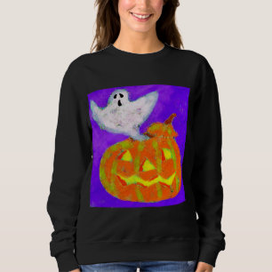 Ghost Pumpkin Abstrakt Halloween Art till Bära T Shirt