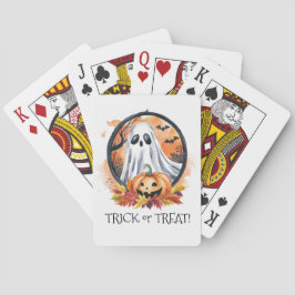 Ghost Pumpkin Bus eller godis Halloween fest Casinokort