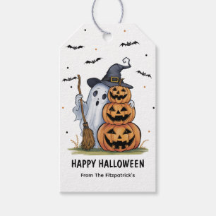 Ghost & Pumpkin Halloween Gift-Märkre för favorite Presentetikett