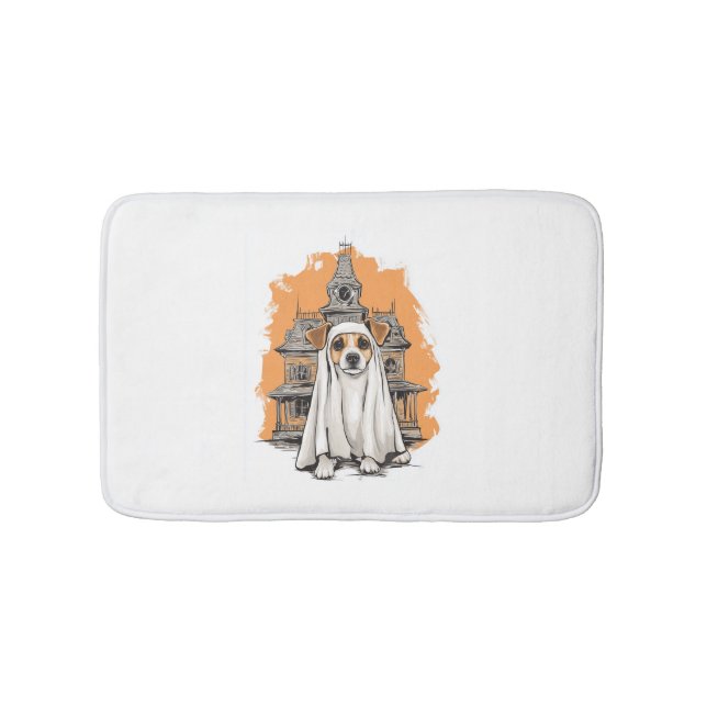 Ghost Pup – Spooky Dog Costume Badrumsmatta (Framsidan)