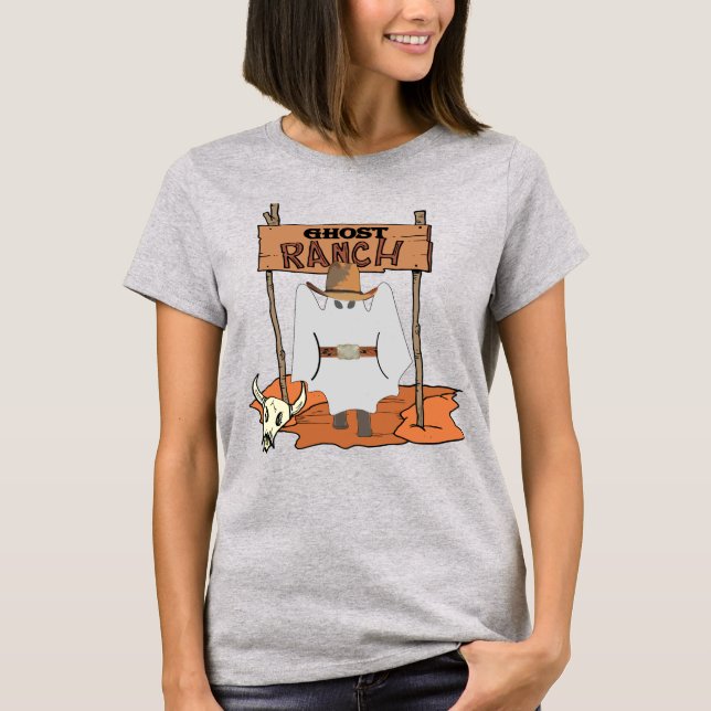 Ghost Ranch Western Halloween T Shirt (Framsida)
