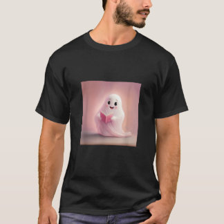 Ghost Reading Bok Älskare Bibliotek T Shirt