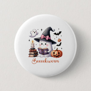 Ghost Reading Bok Coquette Bow Halloween Girl Tod Knapp