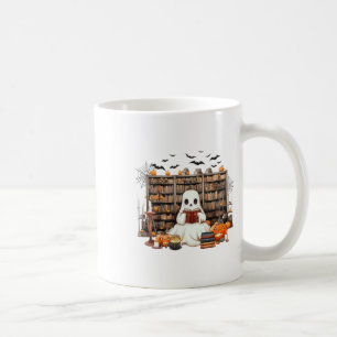 Ghost Reading Bokar Bookish Teacher Halloween-kost Kaffemugg