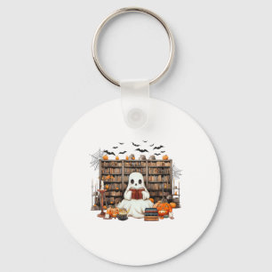 Ghost Reading Bokar Bookish Teacher Halloween-kost Nyckelring