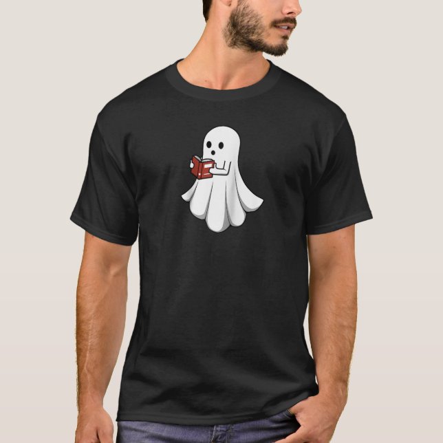 Ghost Reading Bokar Literature Student Raglan Base T Shirt (Framsida)