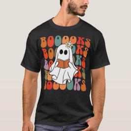 Ghost Reading Book Funny Halloween T Shirt