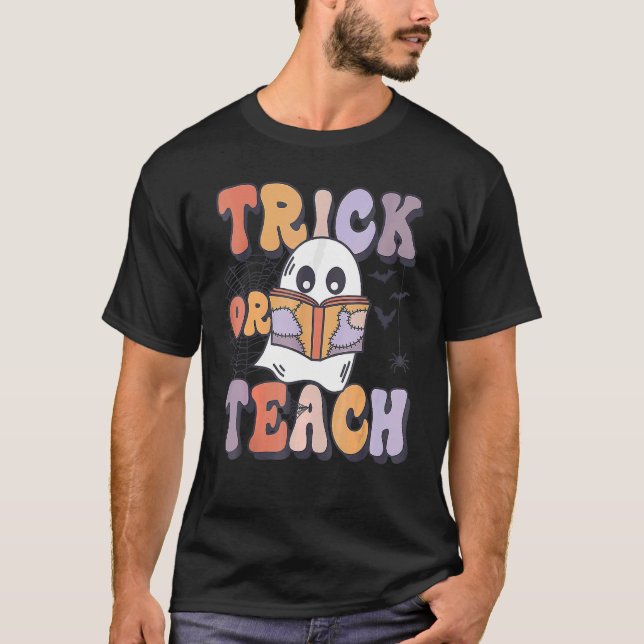 Ghost Retro Teacher H. (Blommigt för stamceller) T Shirt (Framsida)