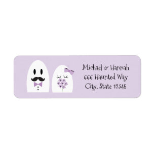 Ghost Returetiketters Halloween Bröllop Returadress Etikett