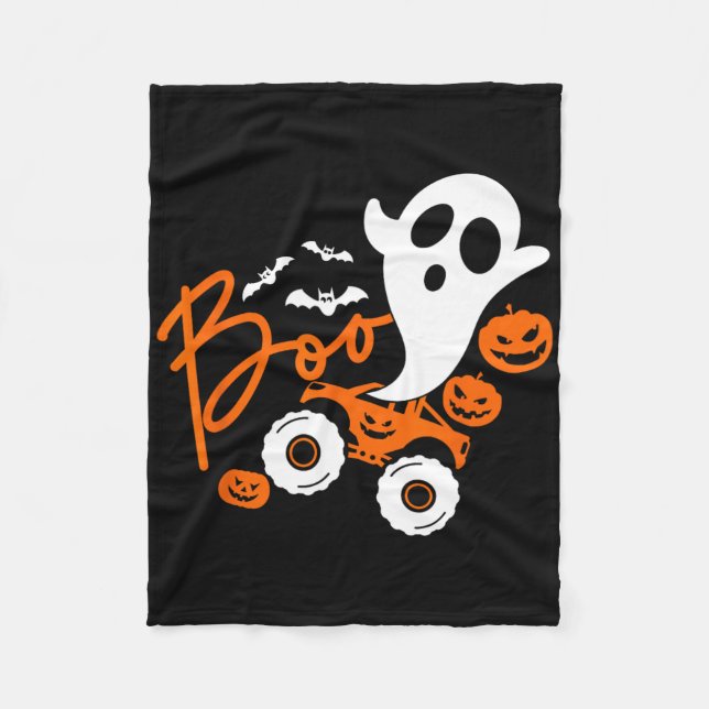 Ghost Rider Lastbil Monster Halloween Pumpkin Fleecefilt (Framsidan)