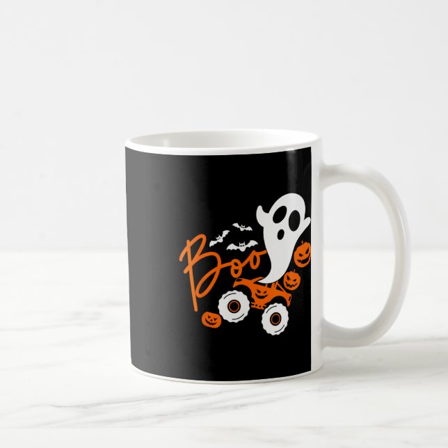 Ghost Rider Lastbil Monster Halloween Pumpkin Kaffemugg (Höger)
