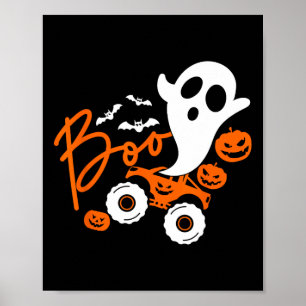 Ghost Rider Lastbil Monster Halloween Pumpkin Poster