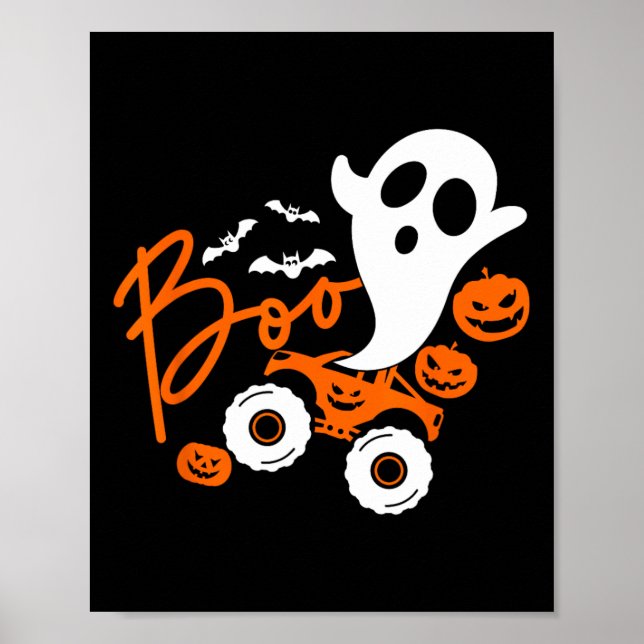 Ghost Rider Lastbil Monster Halloween Pumpkin Poster (Framsidan)