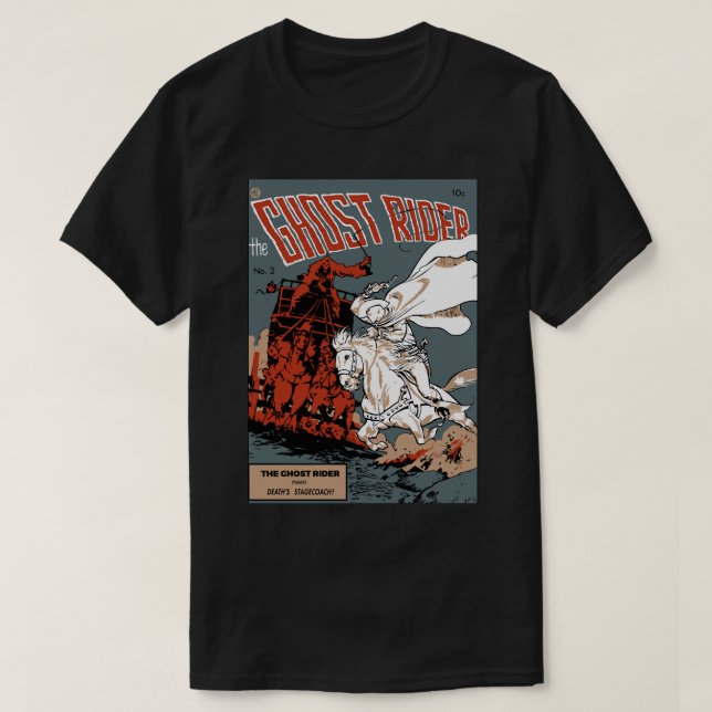 Ghost Rider Tecknad Cover Classic T Shirt (Design framsida)