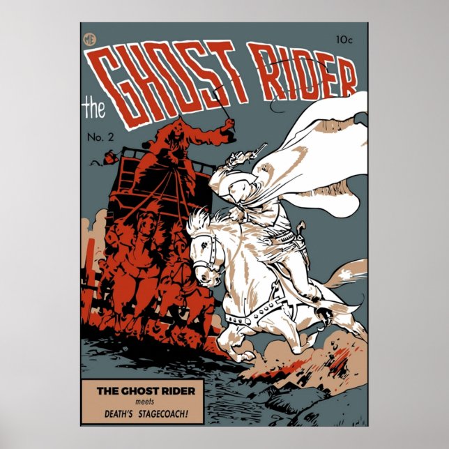 Ghost Rider Tecknad Cover Poster (Framsidan)