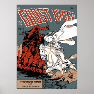 Ghost Rider Tecknad Cover Poster