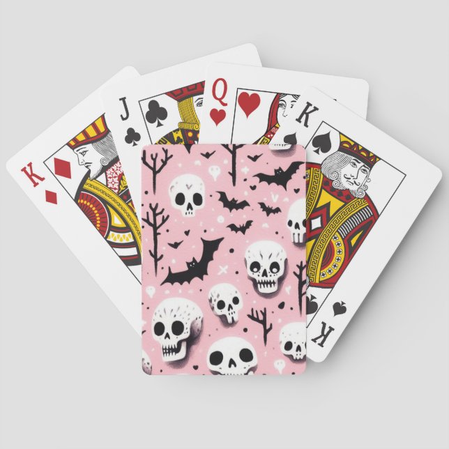 Ghost rosa Helloween Wrapping Papper Lakan Casinokort (Baksidan)