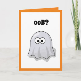 Ghost säger "Oob"? Funny Halloween-Tecknad Inbjudan