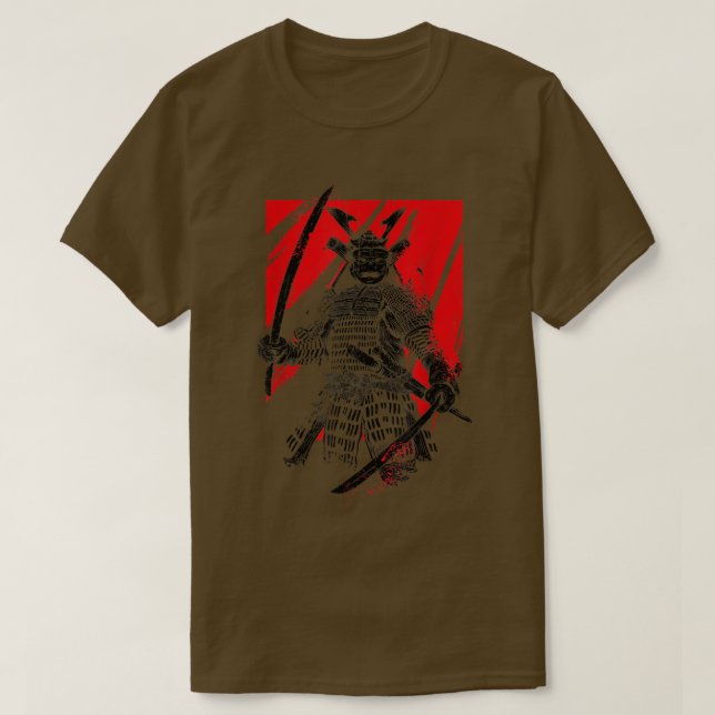 Ghost Samurai Warrior Anime Manga Bushido (4) T Shirt (Design framsida)