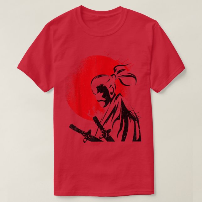 Ghost Samurai Warrior Anime Manga Bushido (4) T Shirt (Design framsida)