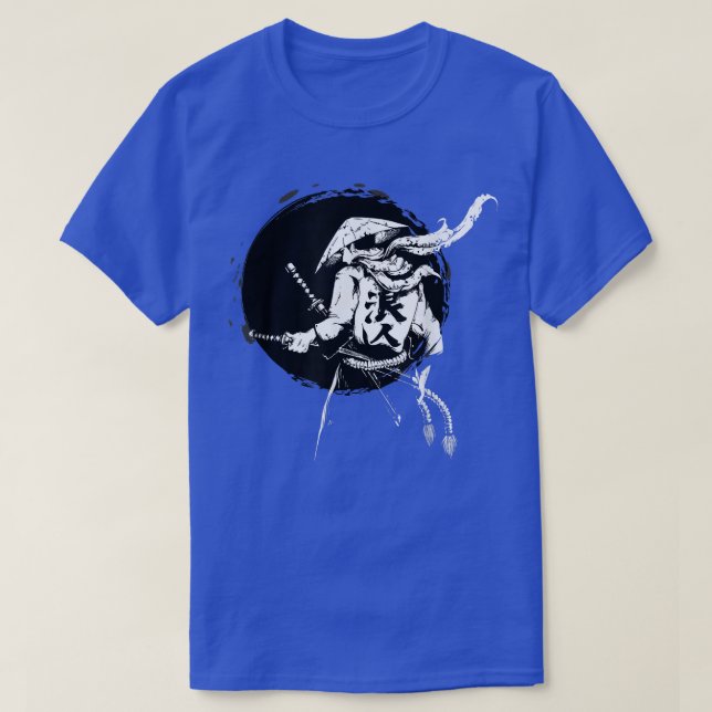 Ghost Samurai Warrior Anime Manga Bushido (6) T Shirt (Design framsida)