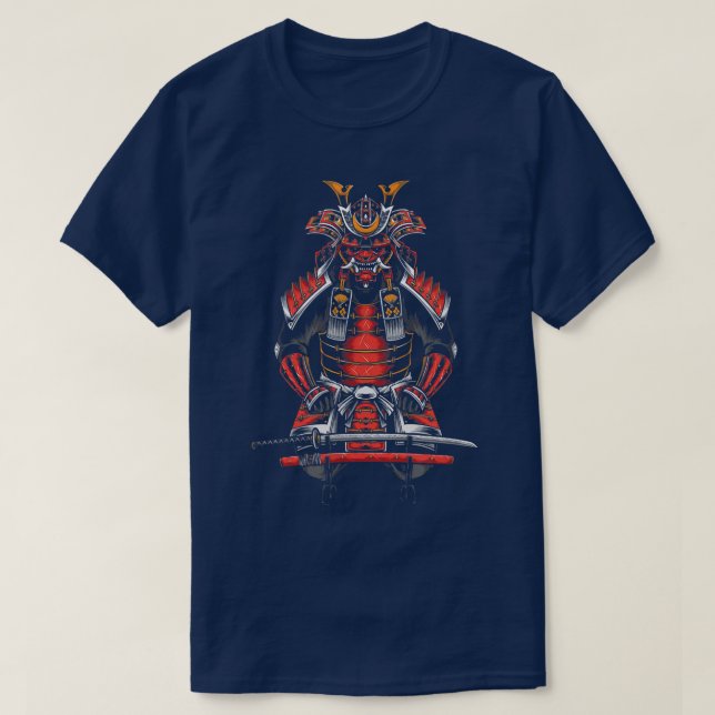 Ghost Samurai Warrior Anime Manga Bushido (8) T Shirt (Design framsida)