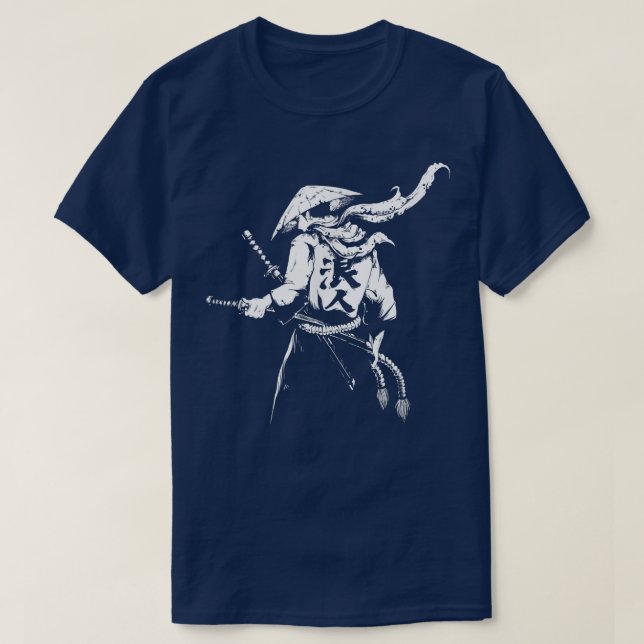 Ghost Samurai Warrior Anime Manga Bushido (9) T Shirt (Design framsida)