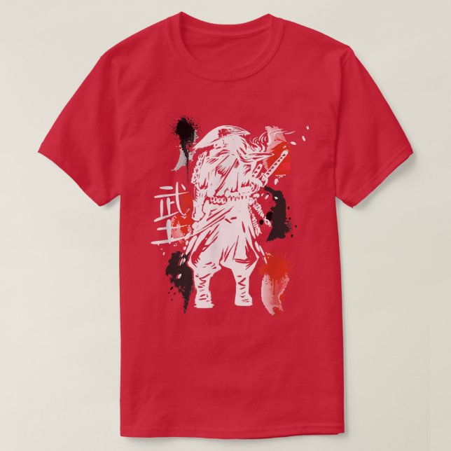 Ghost Samurai Warrior way of the Bushido Samurai m T Shirt (Design framsida)
