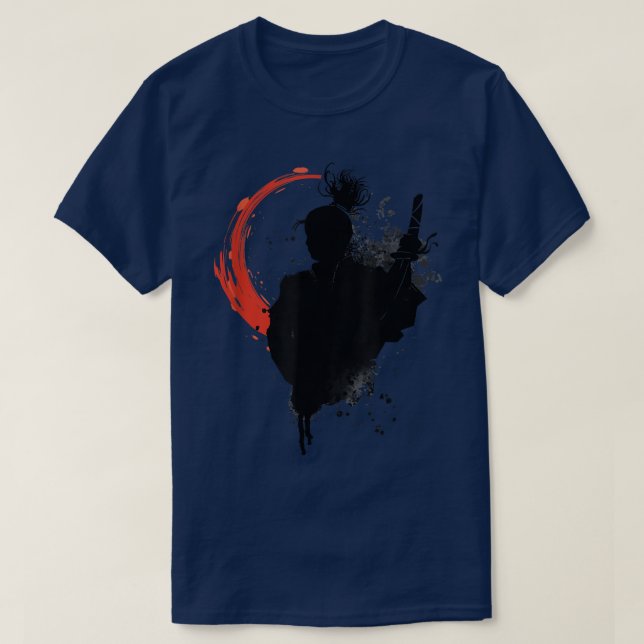 Ghost Samurai Warrior way of the Bushido Samurai m T Shirt (Design framsida)