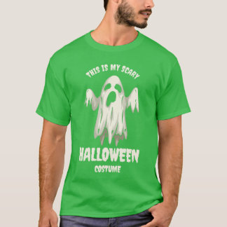 Ghost Scary Halloween Costume Boo till dig Trick e T Shirt