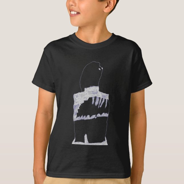 Ghost SharkZilla White Kid T Shirt (Framsida)