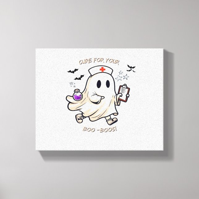 Ghost-sjuksköterska med magisk potion - bock för d canvastryck (Framsida)