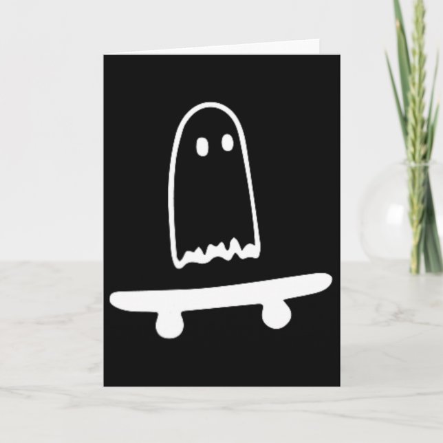 Ghost Skateboard Lätt Halloween Kostym Rolig Skate Kort (Framsida)