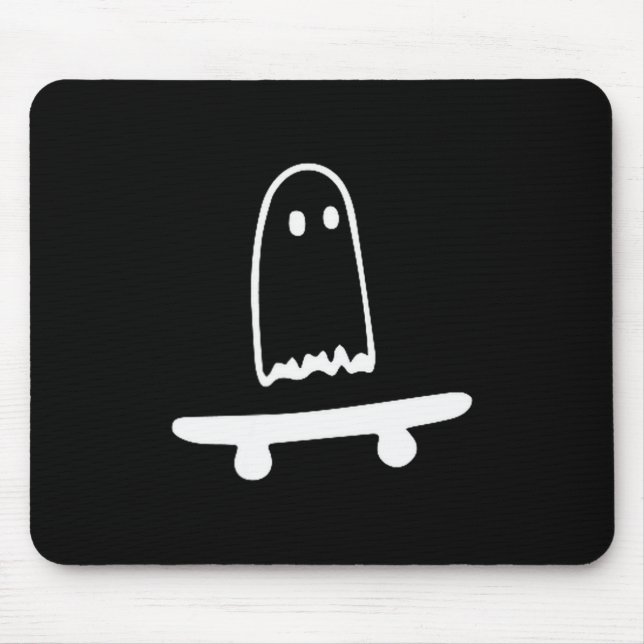 Ghost Skateboard Lazy Halloween Costume Funny Skat Musmatta (Framsidan)