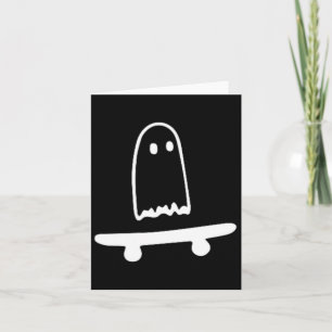 Ghost Skateboard Lazy Halloween Costume Roligt Ska Kort